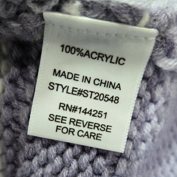 Sincerely Jules Lavender White Stripe Flare Sleeve Cropped Sweater Slouchy - Picture 7 of 8